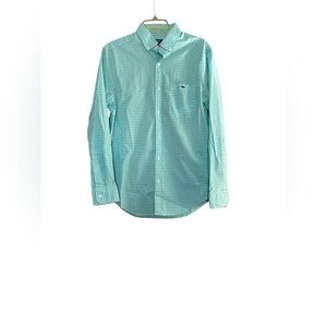 Vineyard Vines Turquoise Blue Green Classic Fit Tucker Casual Button Down Shirt